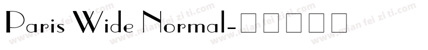 Paris Wide Normal字体转换